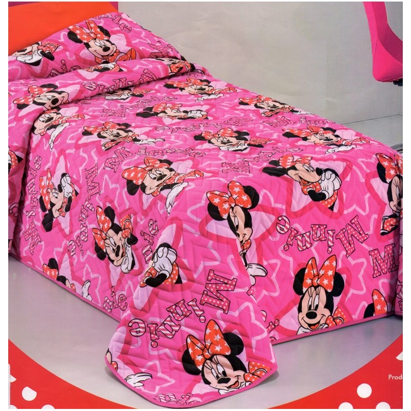 Trapuntino Una Piazza Bimba Disney Minnie Mouse Colore Rosa 150x250 cm Primavera 