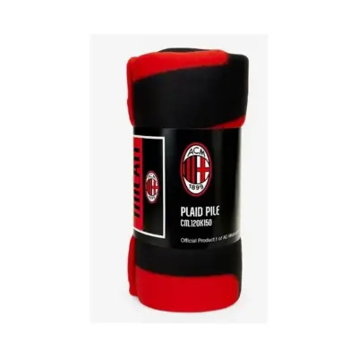 Coperta Plaid Ufficiale Milan in Pile 120x150 cm