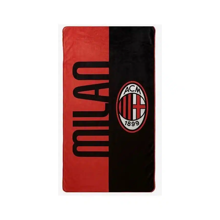 Coperta Plaid Ufficiale Milan in Pile 120x150 cm