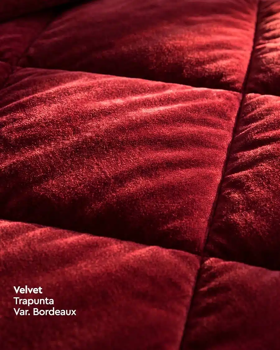 Trapunta-Velluto Biancaluna-Velvet-Boredeaux