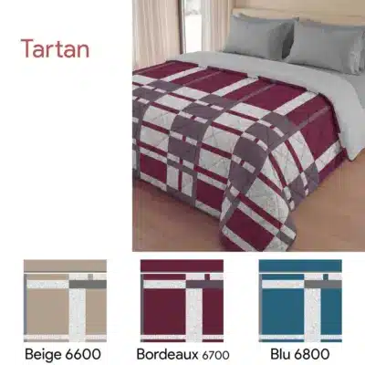 Trapunta Biancaluna Cocรฒ Tartan Invernale in Cotone