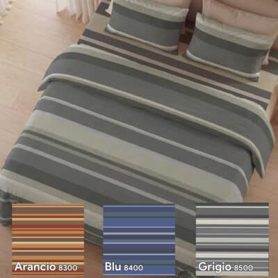 Completo Lenzuola Biancaluna Striped 100% Cotone